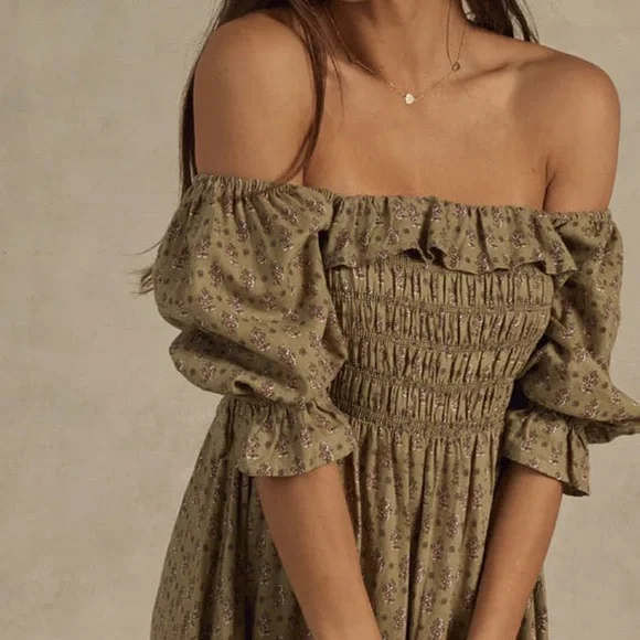 Rylee + Cru Olive Birdie Dress - Picture 2 of 2